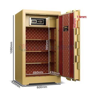 H1080mm Cassaforte commerciale di livello bancario Blocco biometrico delle impronte digitali