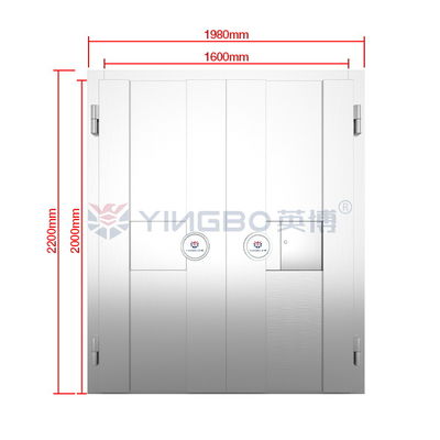 H2200*W1980mm Porta di cassaforte a prova di fuoco Sicurezza in acciaio inossidabile per hotel Banca commerciale Porta di stanza forte