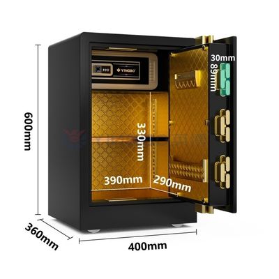 Cassaforte a chiave con impronte digitali biometriche 32 kg YB/RS-60