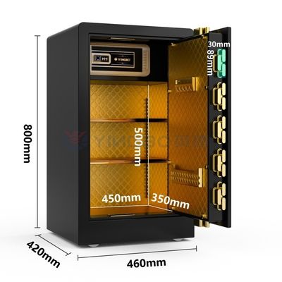 Casa intelligente in acciaio massello Cassaforti di lusso 46 kg Chiusura impronte digitali Cassaforte YB/RS-80