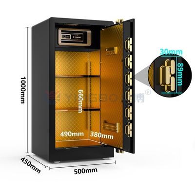 Cassaforte domestico intelligente a doppio allarme in acciaio massello 68 kg YB/RS-100