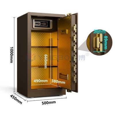 Cassaforte per impronte digitali biometriche Cassaforte intelligente per la sicurezza domestica YB/RS-100