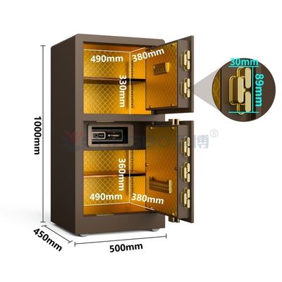 Serratura biometrica per impronte digitali con cassetta di sicurezza domestica sicura in acciaio da 1,5 mm. La migliore cassetta di sicurezza per uso domestico