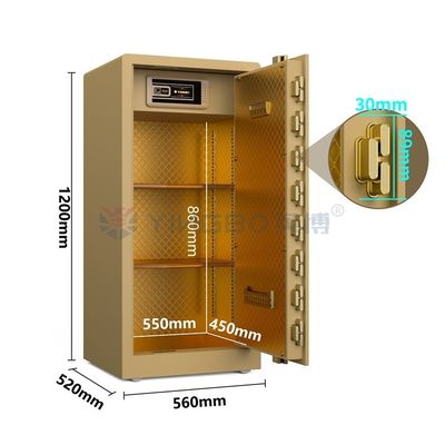 95 kg Massiccia Acciaio Smart Safe Box per la sicurezza domestica YB/RS-120 Oro