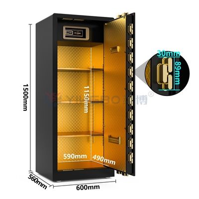 Doppia allarme intelligente, lucchetto per impronte digitali di grandi dimensioni, cassaforte da 120 kg per la sicurezza YB/RS-150