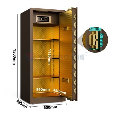 Doppia allarme grande acciaio massello cassaforti di casa di alta gamma 120 kg per la sicurezza YB / RS-150