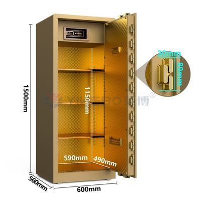 H59in Doppia allarme Cassaforte biometrico Blocco impronte digitali YB/RS-150