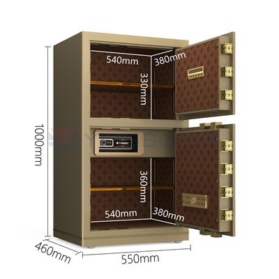 H1000mm Blocco impronte digitali biometriche Cassaforte per la sicurezza dell'ufficio YB/N7-100D