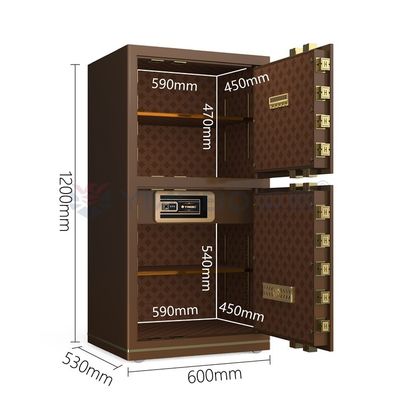 95 kg Blocco impronte digitali biometrico Cassaforte Cassaforte doppio allarme YB/N7-120D Cassaforte caffè ufficio