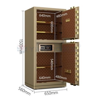 YINGBO Doppia allarme in acciaio massiccio Cassaforte per ufficio di lusso Chiusura impronte digitali YB/N7-150D