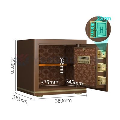 H13.78 Inch Smart Office Safe Box Alarme elettroniche doppie YB/N7-35