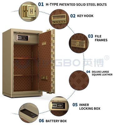 H1200mm Cassaforte elettronica a doppio allarme per la sicurezza in ufficio