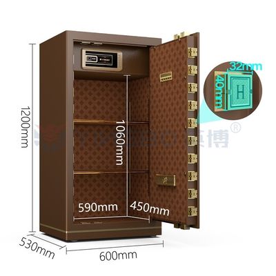 95 kg Doppia allarme Cassaforte per ufficio Serratura elettronica YB/N7-120