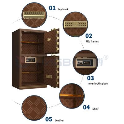 Cassaforte per ufficio a doppia porta, serratura elettronica, doppio allarme YB/N7-120D