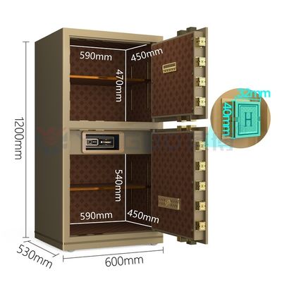 Chiusura elettronica Smart Office Safe Box Alarme doppio YB/N7-120D