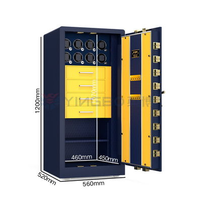 Cassaforte per gioielli biometrici Smart Solid Stee con doppio allarme e cassaforte