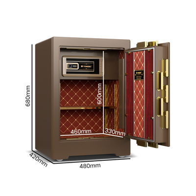 Doppio allarme Acciaio massiccio Cassaforte commerciale Grado bancario impronte digitali biometriche Blocco 4 vie aperte