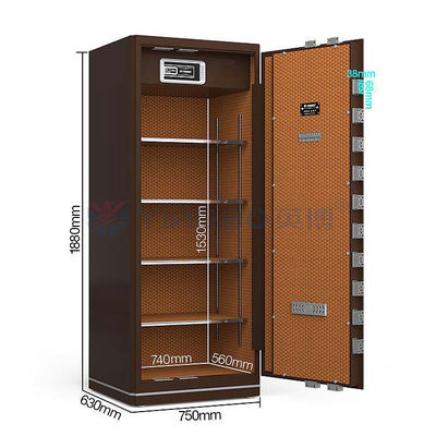 Patentato doppio T bulloni cassaforte casalinga con tecnologia di riconoscimento delle impronte digitali e sistema di allarme doppio YB / N6-180