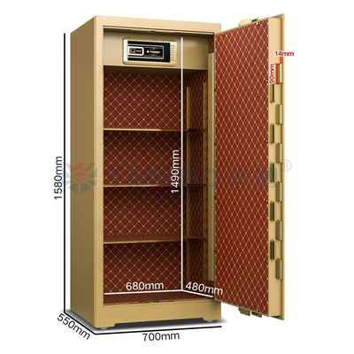 H1580mm cassaforte per impronte digitali con bulloni a doppia fila brevettati e maniglia in lega di zinco