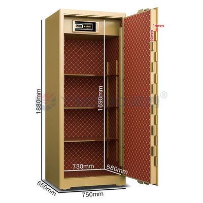 H1880mm Cassaforte per ufficio ingrossato doppio fila anti-esplosione chiusure doppio allarme intelligente