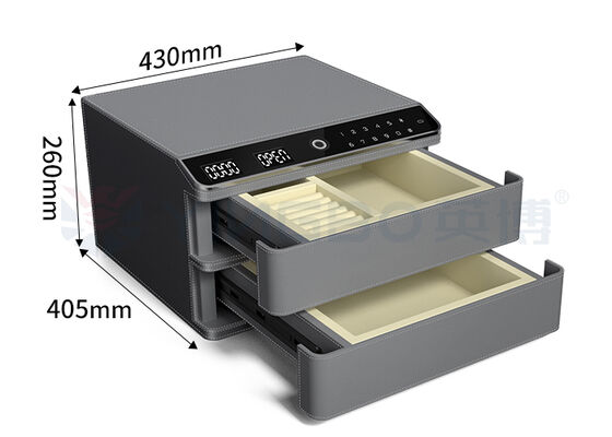 Cassaforte per gioielli in pelle di sicurezza aperta automaticamente doppi strati
