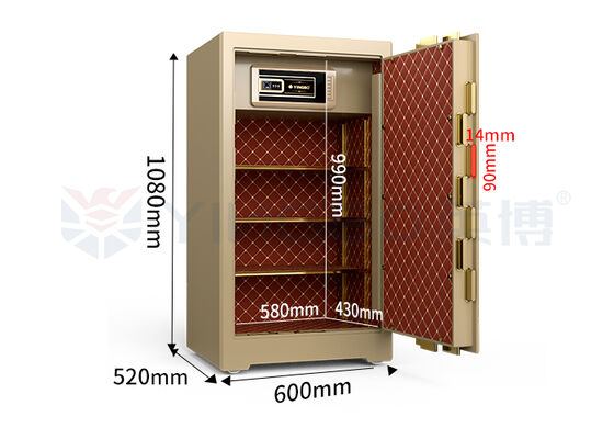 H1080mm Cassaforte commerciale Cassaforte da banca di acciaio solido