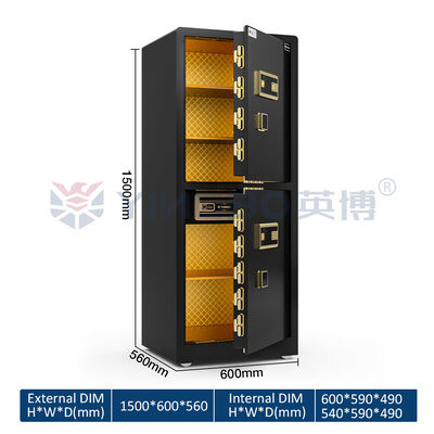 Casseforti domestici a doppio compartimento Alarme doppio grande per la casa / ufficio